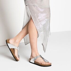 BIRKENSTOCK Gizeh Leather Thong Flip Flop Cork Sandal